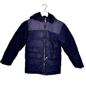 Marmot Boys Black Duck Down Zippered Hooded Winter Puffer Jacket Size